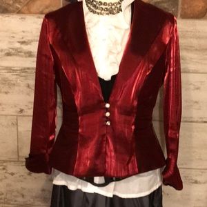 J R Nites Metallic Red Blazer